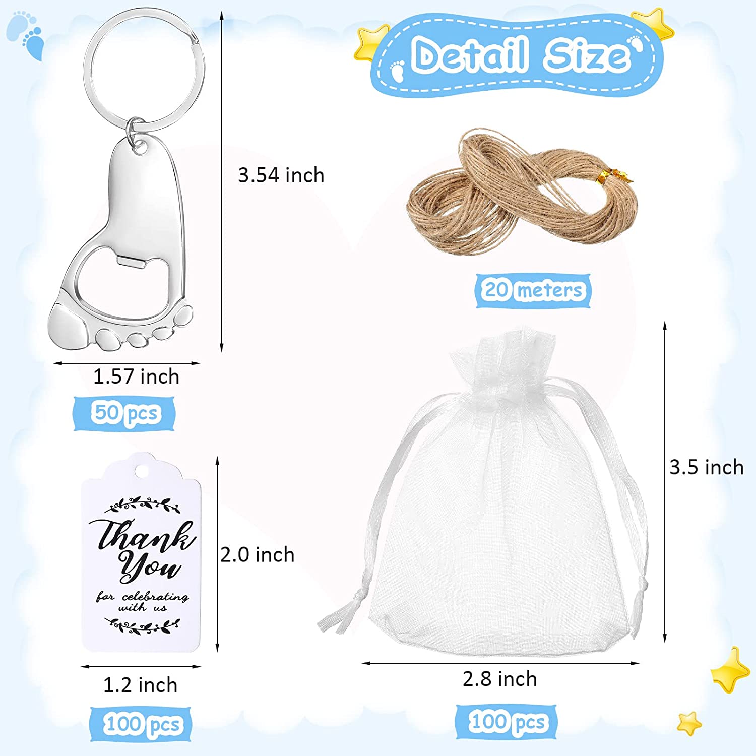 50 Parça Bebek Ayak İzi Anahta - Zwitsal Baby Products incelemesi ve fiyatı